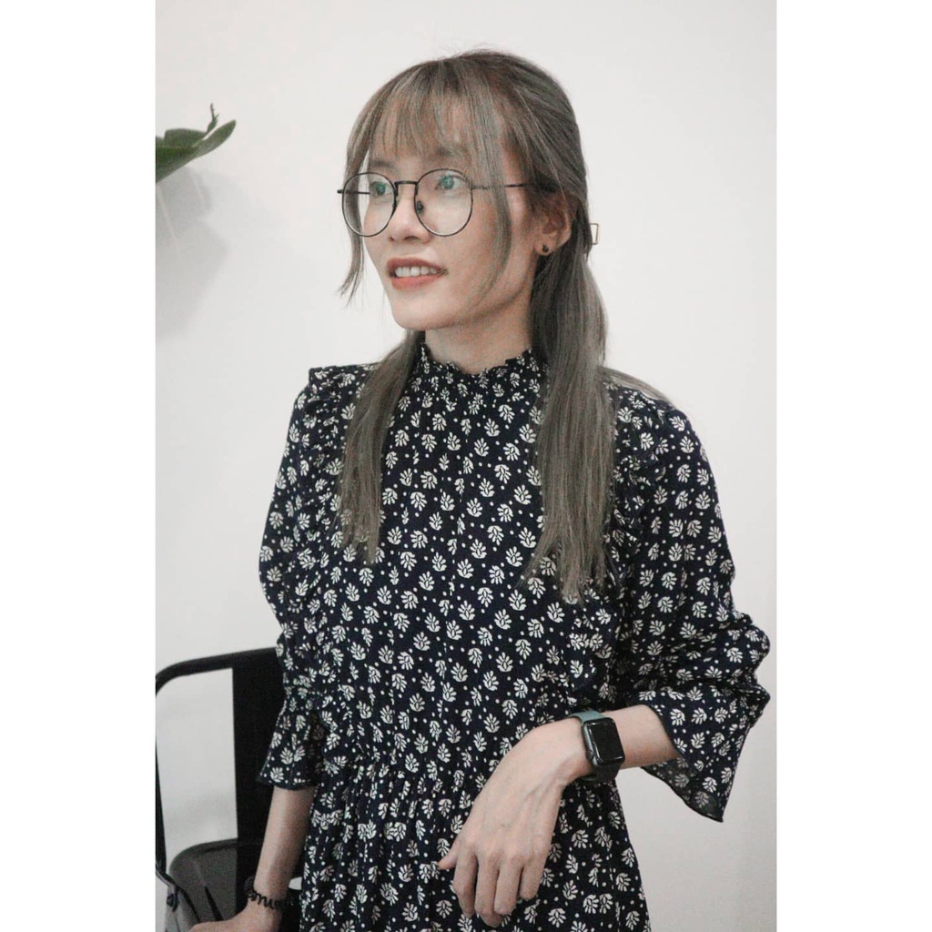 Đầm dài tay dài cổ lọ thanh lịch kín đáo DOKESI  - Grace Dress