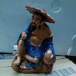 Tượng gốm trang trí mẫu NGƯ LÃO S3, gốm sứ Bát Tràng
