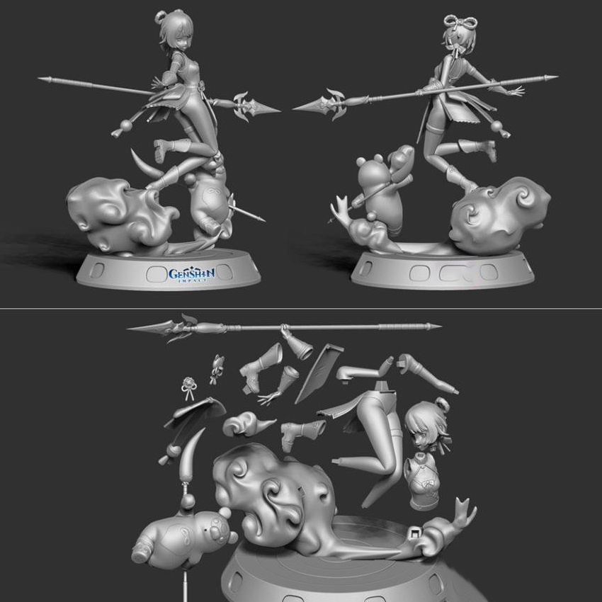 Mô Hình Xiangling Genshin Impact Bằng Chất Liệu Nhựa Resin - Cao 18 cm