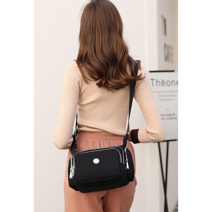 TÚI ĐEO CHÉO NỮ VẢI DÙ OXFORD CHỐNG THẤM NƯỚC, CHỐNG XƯỚC CAO CẤP SIZE 24CM TUI-09