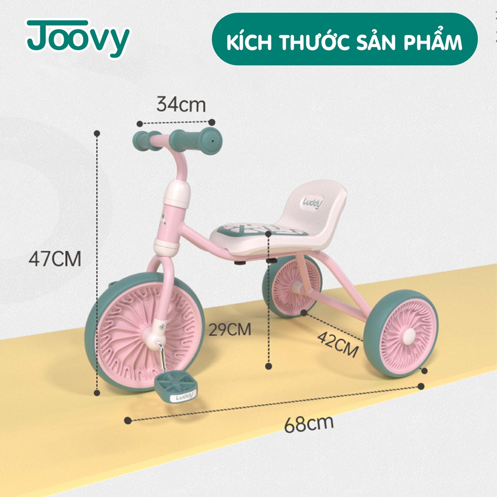 Xe đạp 3 bánh cho bé 1030 Luddy Joovy - Màu xanh