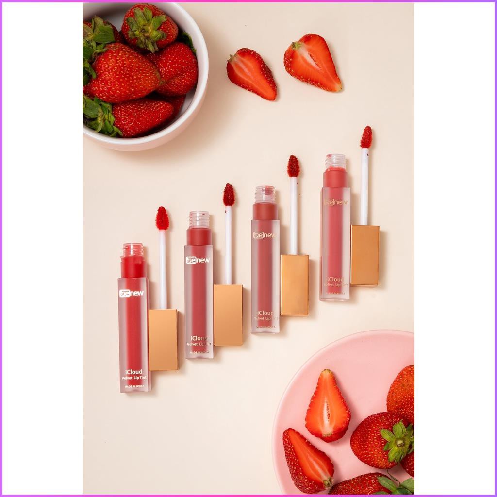 Son kem lì mềm mịn, lâu trôi, không gây khô môi, giữ màu lâu Benew iCloud Velvet Lip Tint
