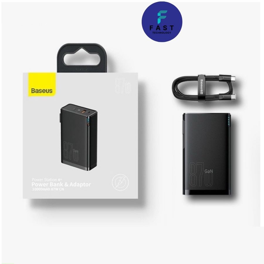 Sạc nhanh kiêm pin sạc dự phòng Baseus 87w cho laptop smartphone