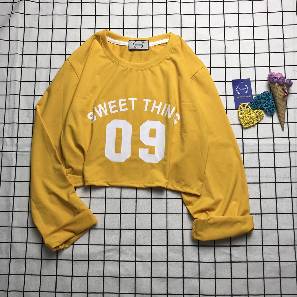 Áo Croptop Nữ Tay Dài In Hình Số 09 Lapi VN Phong Cách Ulzzang  Freesize Phom Rộng, Áo Thun Unisex
