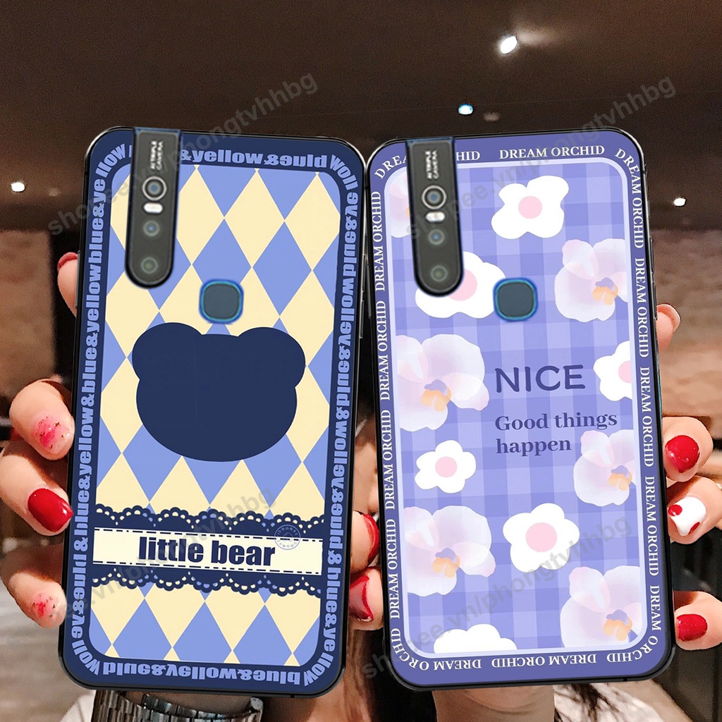 Ốp lưng Vivo V15 / V15 Pro in mẫu gấu thể thao , smile mặt cười cực cute