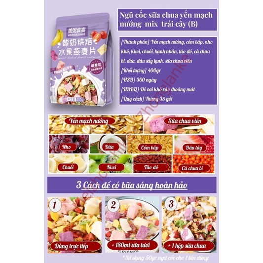 Ngũ cốc , Ngũ cốc sữa chua,ngũ cốc giảm cân ăn kiêng 500g