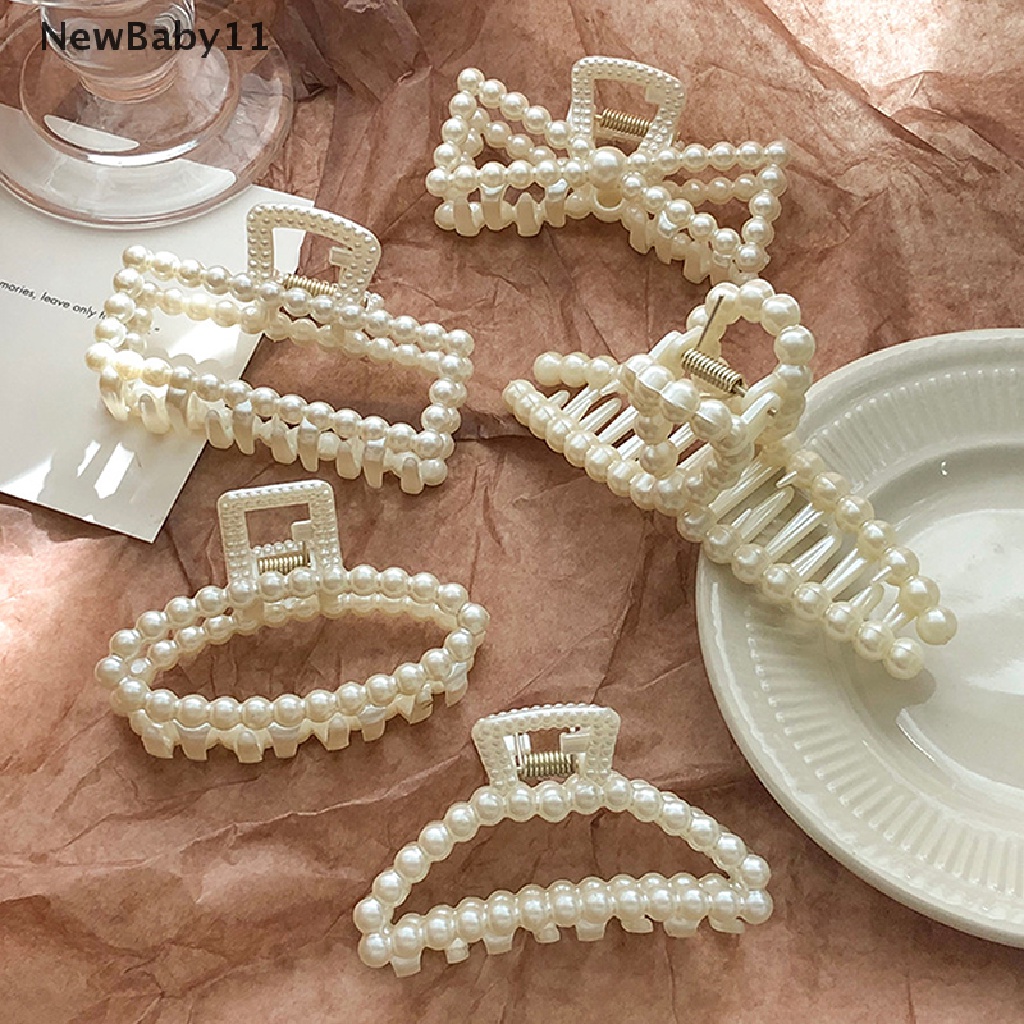 Kẹp Tóc Hình Nơ Đính Ngọc Trai Phong Cách Hàn Quốc Thanh Lịch