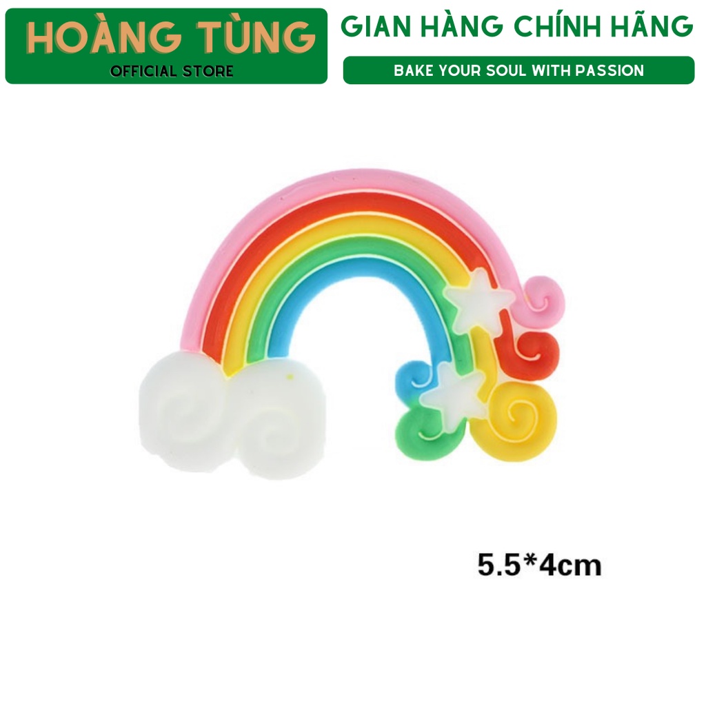 Set 2 cầu vồng trang trí bánh kem