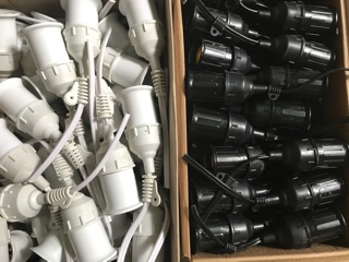 Đuôi chui đèn E27 E14 12 bóng gắn tường treo chống nước mưa ngoài trời theo lựa chọn như hình ảnh