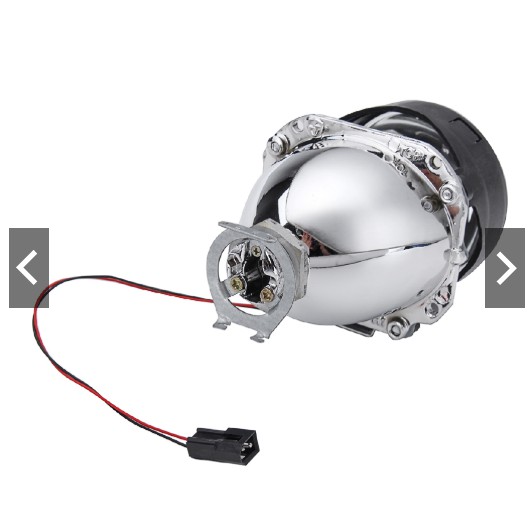 Bộ 2 đèn 2.5 HID Bi-Xenon cho xe hơi ô tô gương cầu thấu kính cắt sáng chống chói lóa bóng H1 chóa h4 H7
