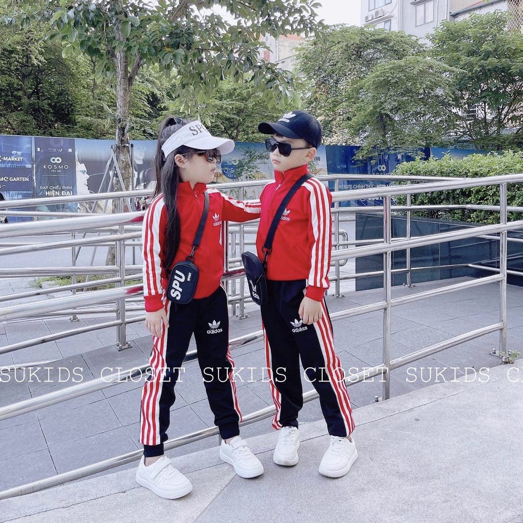 Bộ thể thao Bé Trai/ Bé gái từ 11-38kg( Áo khoác+ quần thể thao)