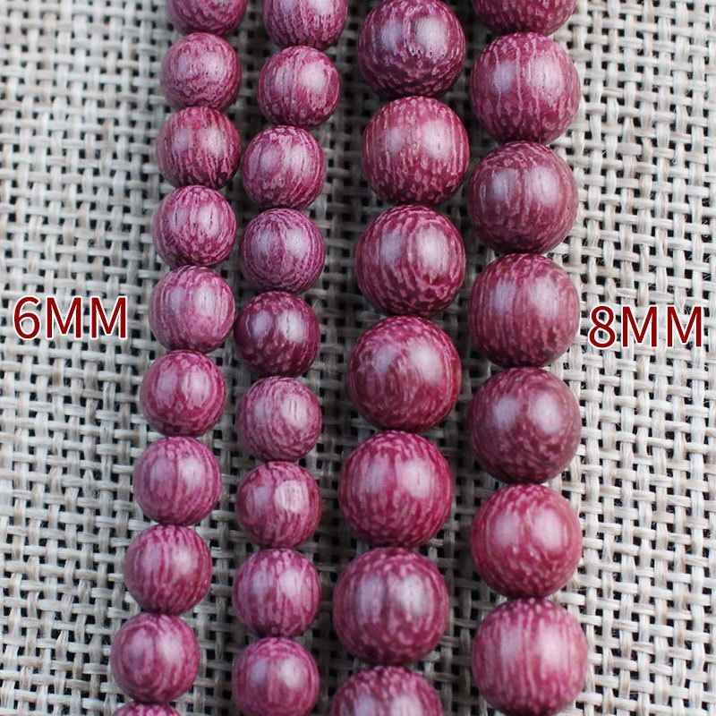 Vòng Tay 108 Hạt Gỗ Đàn Hương Màu Tím/Hồng/Đỏ Đa Ứng Dụng Làm Quà Tặng Cho Bạn Gái