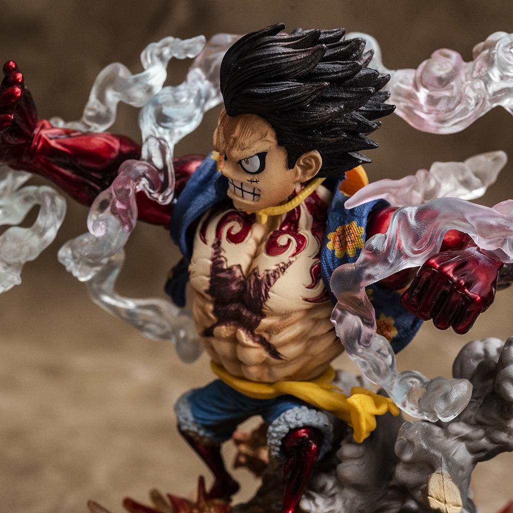 Mô hình One Piece Luffy Gear 4 Bounce Man cao 15cm, mô hình One Piece Figure Luffy băng Mũ Rơm