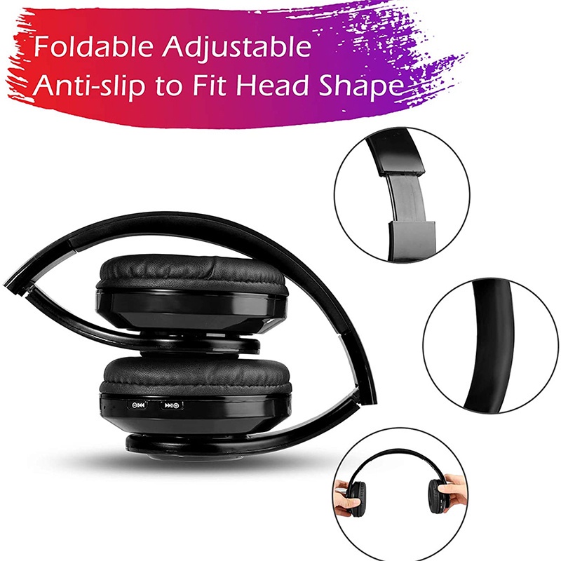 Tai nghe bluetooth chụp tai B39, Tai nghe không dây gaming hỗ trợ thẻ nhớ có mic đàm thoại pin trâu bass mạnh BV DESIGN