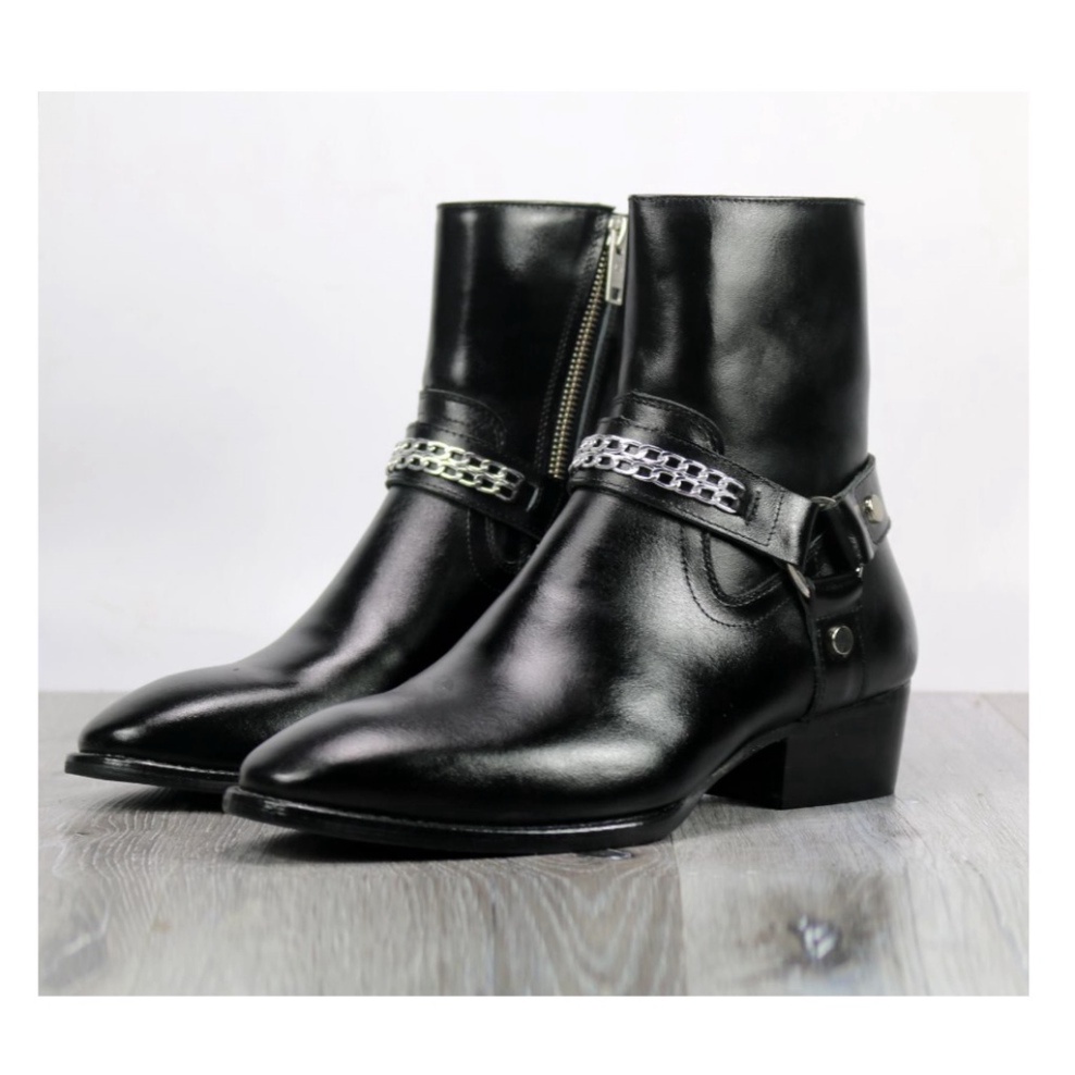 Giày Harness boots thời trang nam chất liệu da bò nguyên tấm cao cấp đế độn 4.5 cm 💖Bảo hành 12 tháng💖 | BigBuy360 - bigbuy360.vn