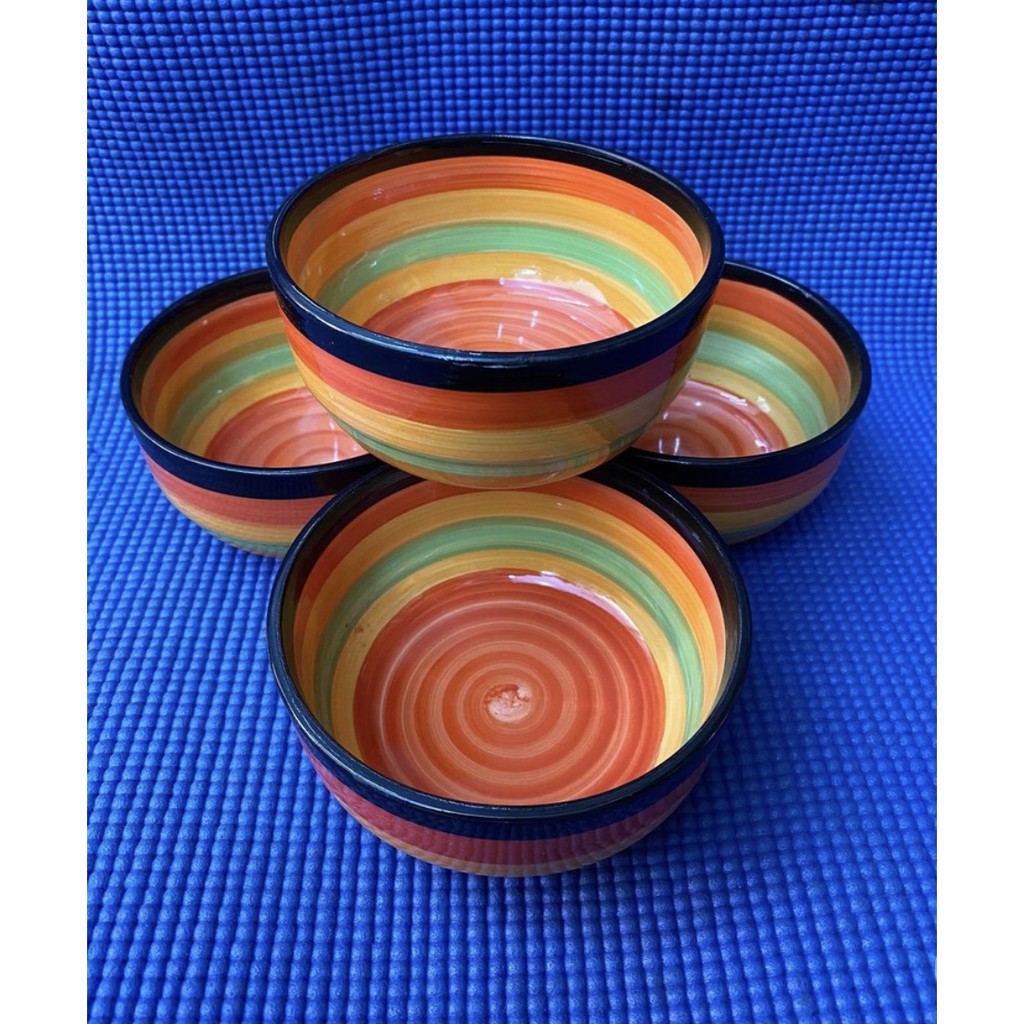 Tô, chén, dĩa sứ 7 màu