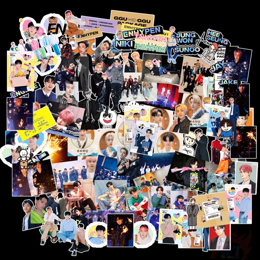 18pcs ❉ Enhypen loạt 01 nhãn ❉ Kpop superstar singer hình dán đề can thời trang tự làm không thấm nước