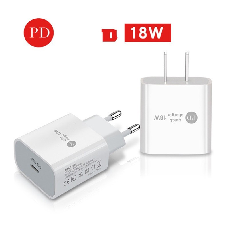 Củ Sạc Nhanh Alli Us Eu 18w Pd Usb Type C Cho Iphone-12
