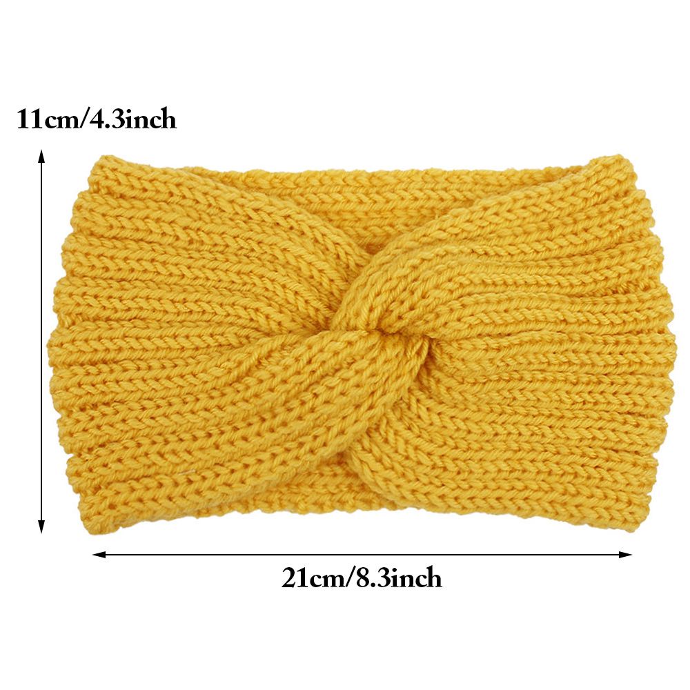 Băng Đô Len Thắt Nút Chéo Xinh Xắn Ấm Áp Thời Trang Thu Đông Cho Nữ