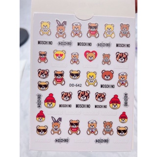 sticker 3d hoạt hình dán móng tay nail