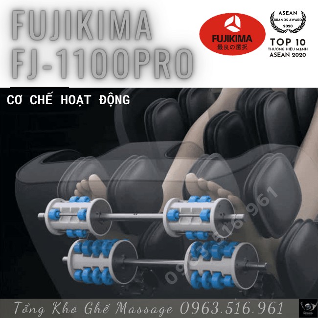 [Model 2021 - Điều khiển giọng nói TIẾNG VIỆT] Ghế massage toàn thân FUJIKIMA FJ-1100 PRO Smart Massage Chair