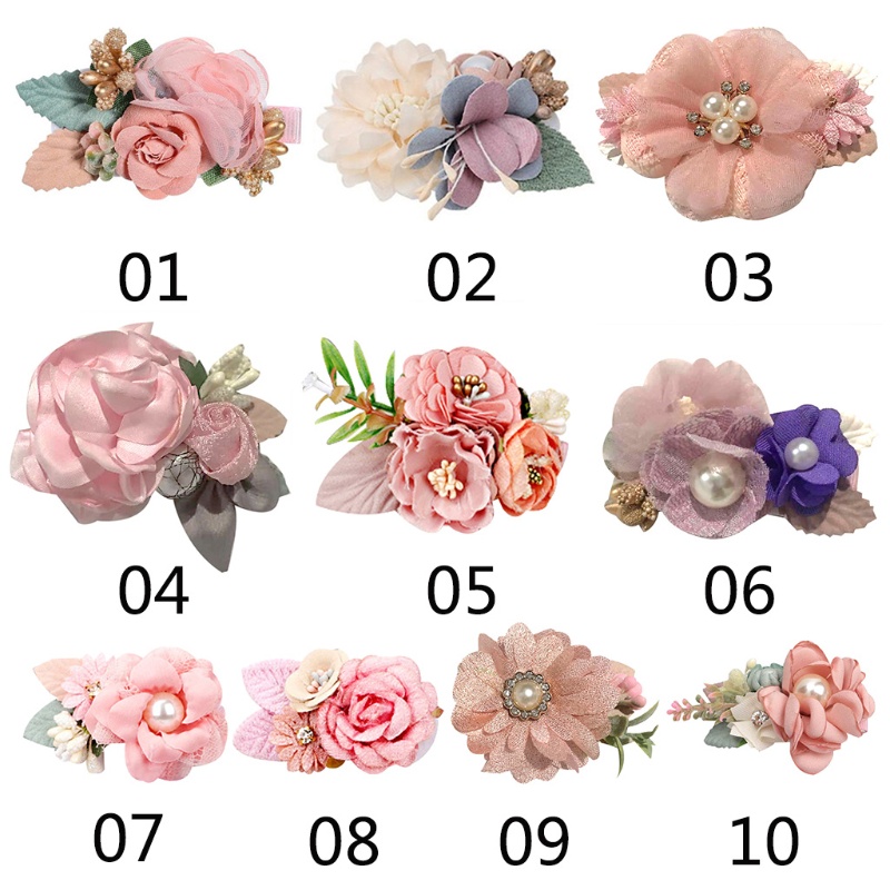 Kẹp Tóc Mỏ Vịt Đính Hoa Ngọc Trai Nhân Tạo Ngọt Ngào Cho Nữ