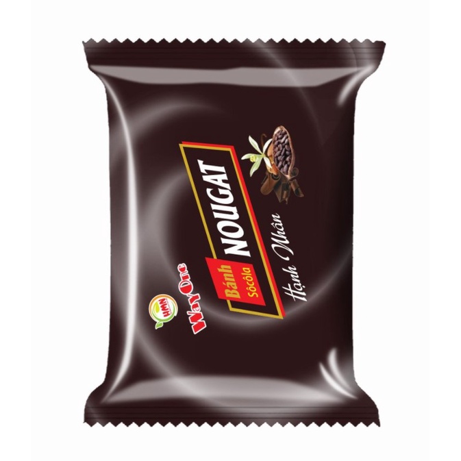 KẸO NOUGAT NGÀN LỚP SOCOLA HẠNH NHÂN - GÓI 250G - BÁNH HẠNH PHÚC - KẸO SỮA HẠT DINH DƯỠNG