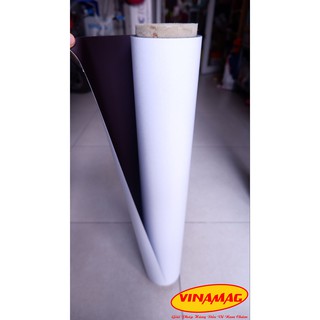 Nam châm dẻo phủ nhựa trắng, nam châm dẻo dán lên bảng từ dạy học
