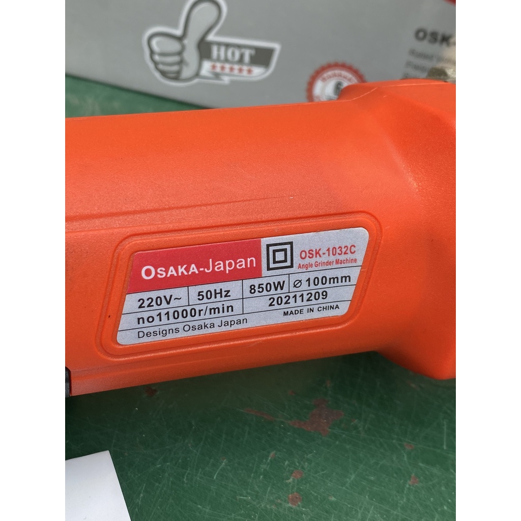 MÁY MÀI CẮT GÓC CẦM TAY 1 TẤC  OSAKA 850W OSK-1032C ĐUÔI DÀI