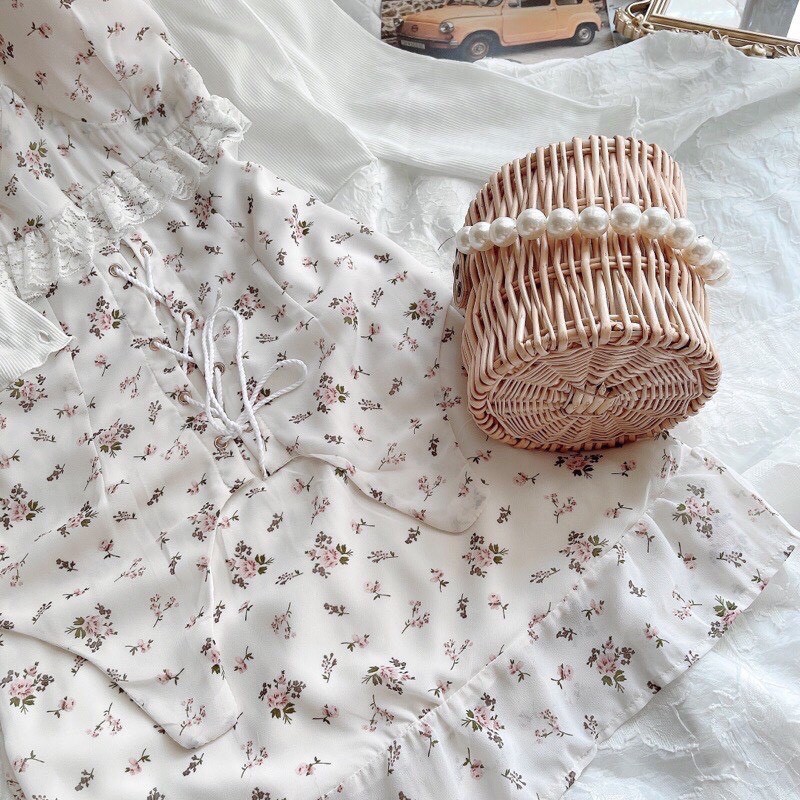 set váy hoa 2 dây cúp ngực kèm áo khoác cực xinh Chất đũi tàu siu mềm mát - Áo cardigan len mỏng nữ ❤️ FREESHIP❤️ | BigBuy360 - bigbuy360.vn