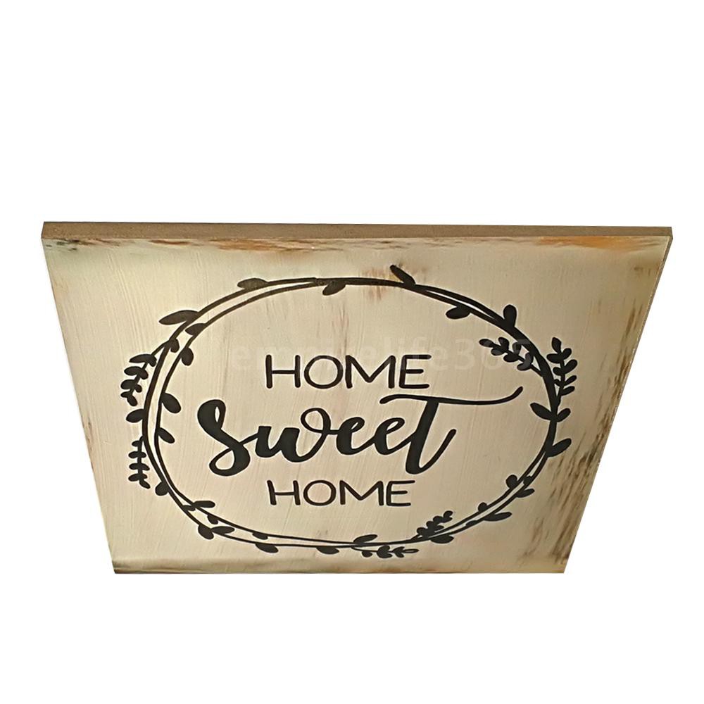 1 bảng gỗ viết chữ Home Sweet Home trang trí phong cách nhà nông thích hợp làm quà tân gia