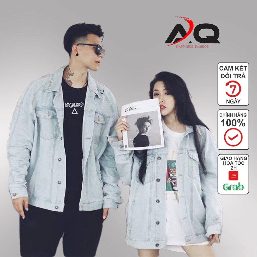 ❡Áo Khoác Jean Nam Nữ💖 Bò Rin Jeans Nữ Cao Cấp Đa Năng Nhiều Mẫu AQSTORE