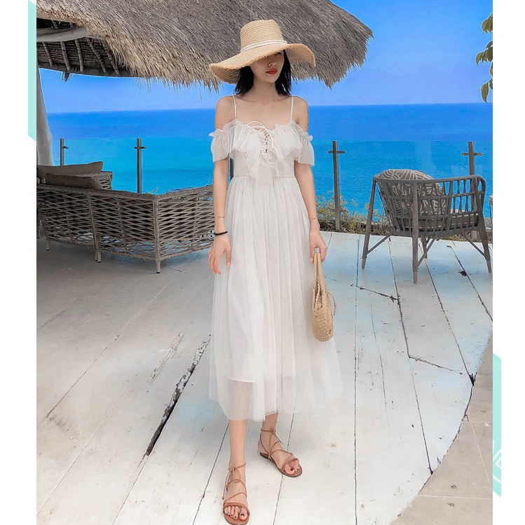 VÁY MAXI REN LƯỚI ĐI BIỂN CÓ SẴN | BigBuy360 - bigbuy360.vn