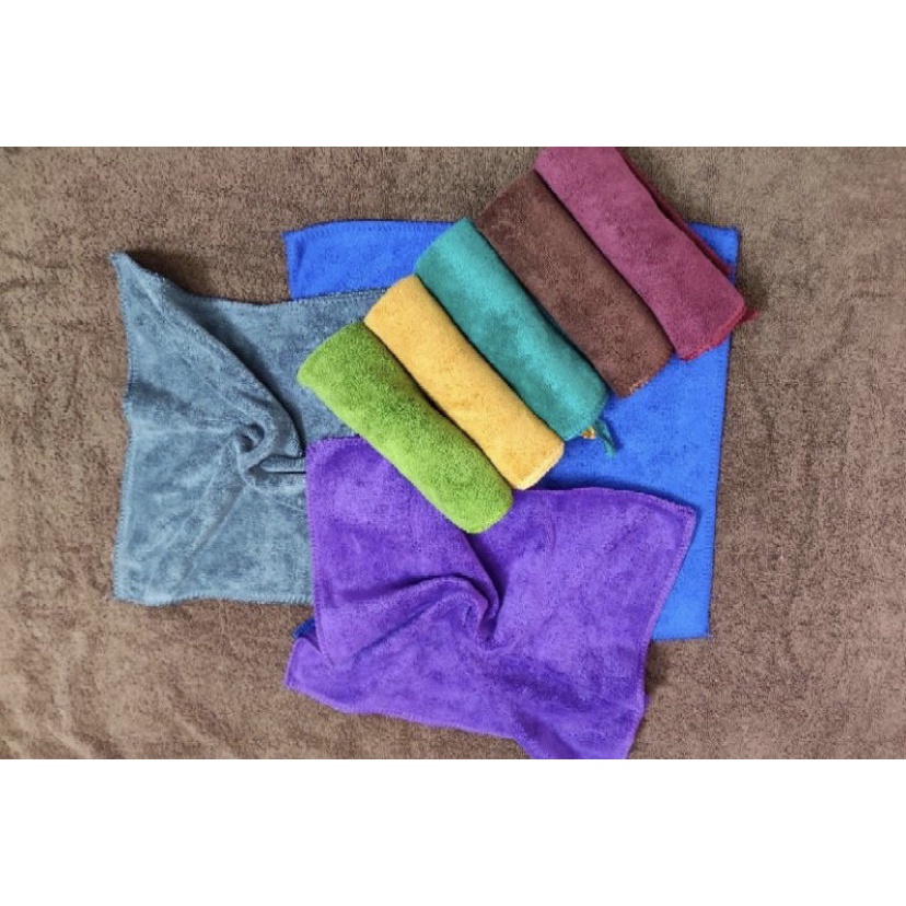Khăn lau bếp , lau ô tô ,lau bàn , khăn nail, kt 30x30cm siêu mềm mịn ,thấm hút tốt không ra bụi vải