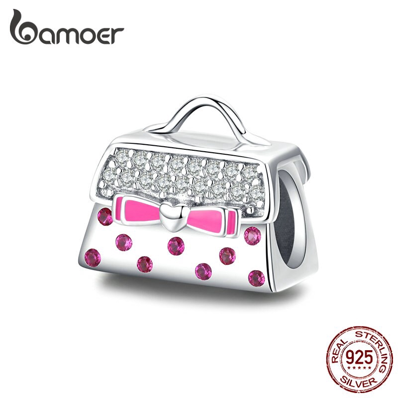 Hạt Phụ Kiện Bamoer SCC1391 Bằng Chất Liệu Bạc Phong Cách Châu Âu Sang Trọng Dùng Làm Vòng Đeo Tay Nữ