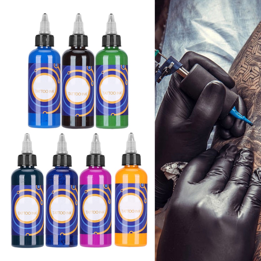 Mực vẽ xăm cơ thể tạm thời lên màu nhanh lâu dài chuyên nghiệp 90ml