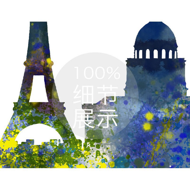 [Flash Sale] Tranh vẽ thành phố paris có tháp eiffel