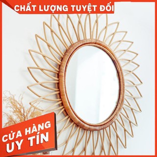 [Khuyến Mãi Sốc] gương mây tre đan decor CAO CẤP