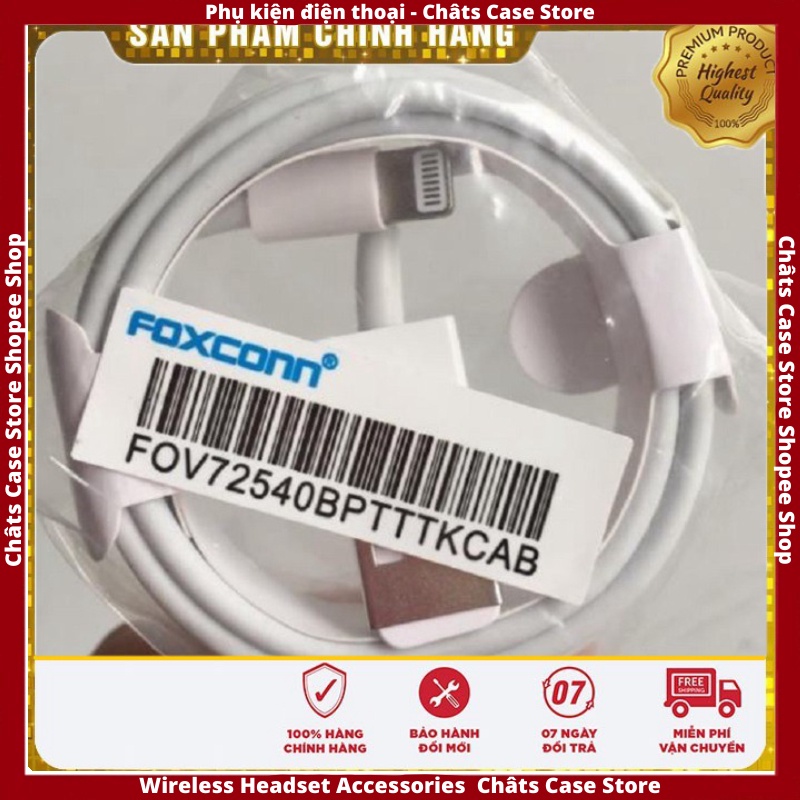 Cáp Sạc Foxconn 🔥 Dây Sạc Bọc Sắt Đan Lưới 144 Sợi Đồng Sử Dụng Chân Sạc Cho IP5/6/7/7p/8p/x/xs/xr/xsmax