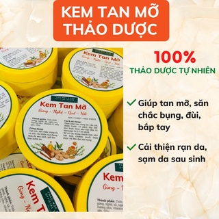 Kem tan mỡ - Đánh mỡ & làm săn chắc cơ bụng, đùi, mông từ Gừng Nghệ Quế Hồi Handmade