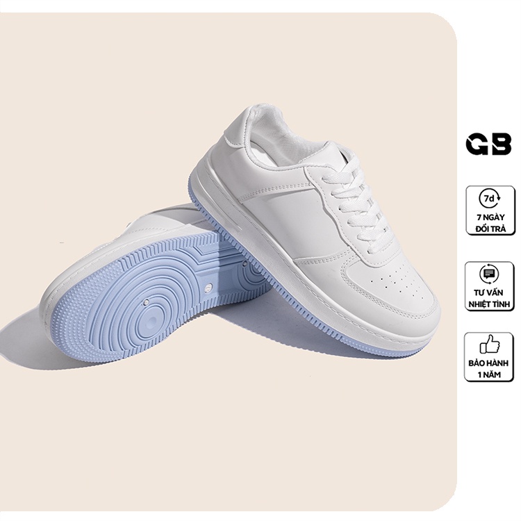 Giày Sneaker Nữ Giày BOM Thể Thao Đế Bằng Êm Chân Đổi Màu Khi Ra Nắng Đẹp Mới Nhất Màu Trắng giayBOM B1643