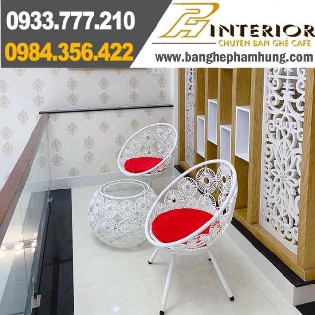 Thanh lý ghế cafe mây giá rẻ