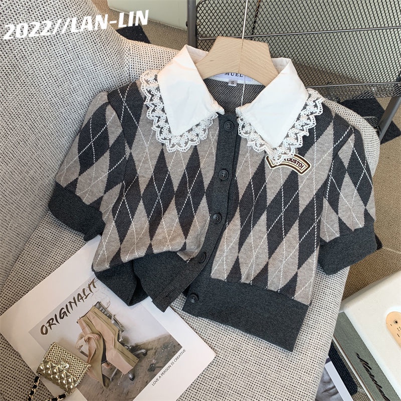 Set chân váy và áo đan tay ngắn thời trang 2022 cho nữ có bán lẻ