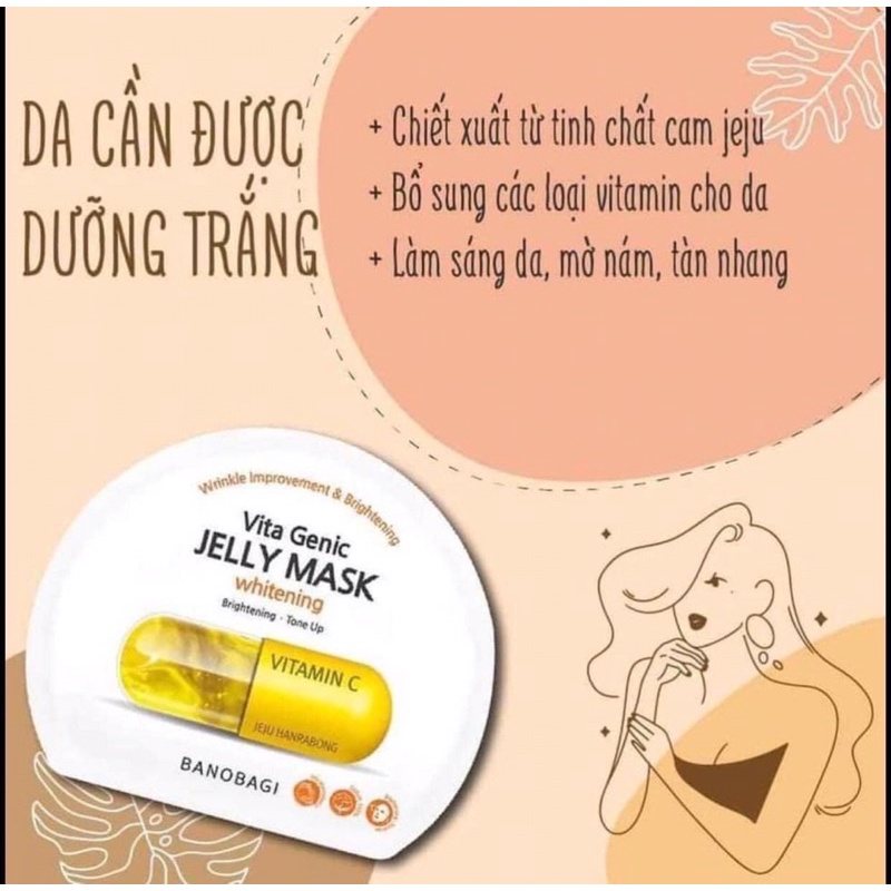 Mặt Nạ Banobagi Vita Genic Vitamin Jelly Mask giấy hàn quốc cấp ẩm,giảm nám, dưỡng trắng, phục hổi da, thu nhỏ lỗ chân l