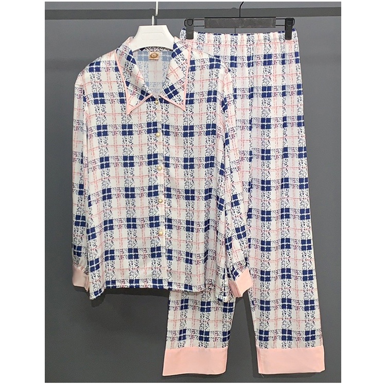 Bộ Đồ Ngủ Tay Dài Bằng Lụa Mát Thời Trang Mới 2022