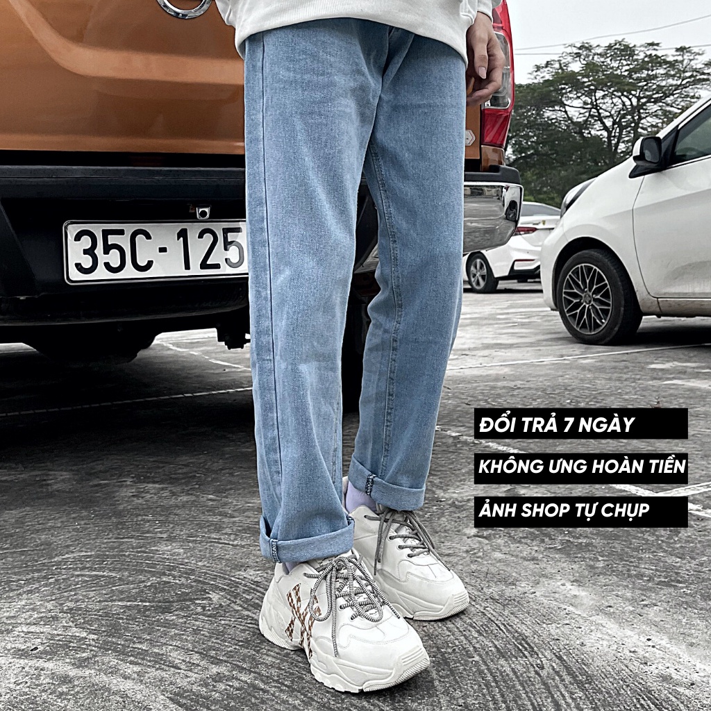 Quần Baggy Nam Jeans Ống Rộng Ống Suông Jeans Baggy