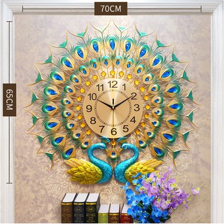 Đồng hồ treo tường chim công Lian612 hàng chính hãng