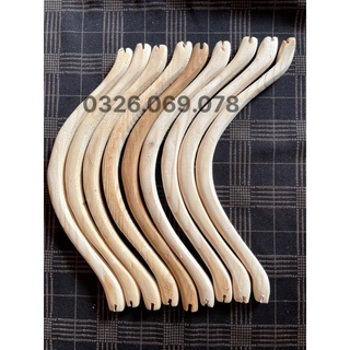 Cầu góc gỗ trắng, cầu góc cong lồng vuông loại 17 nan