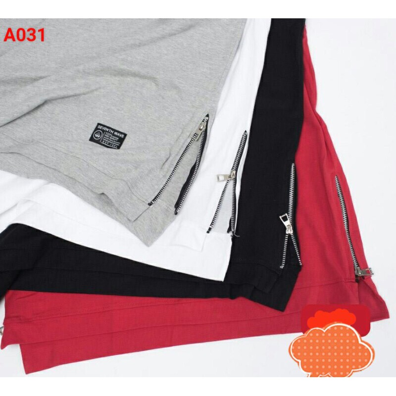 < FREESHIP > Áo thun nam nữ long tee zipper vải cotton dày mịn bao đẹp