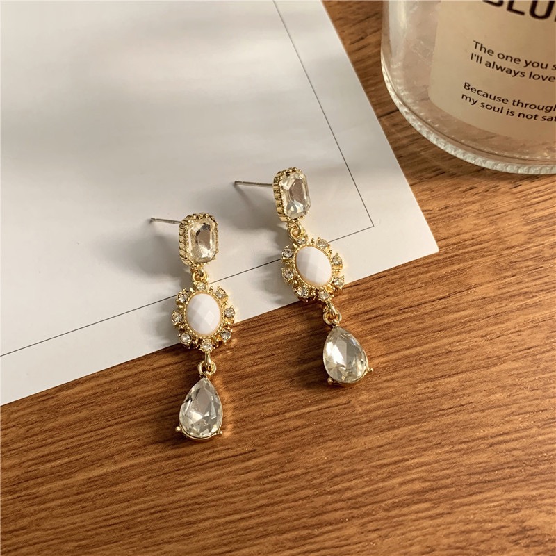 Bông Tai Mạ Bạc 925 Dáng Dài Phong Cách Cổ Điển Sang Trọng Cho Nữ